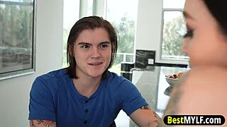 horny mature blonde fucks young boyfriend hard 😈