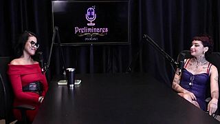 best moments from annie clementine on preliminares podcast with bia hot - part 3 on sheer red