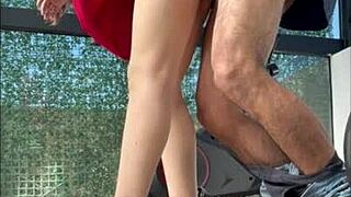 Why Is This Sexy Argentine Teen Sucking Cock in the Gym on Hidden Cam?