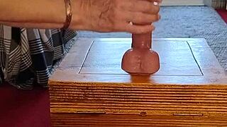 Amateur Housewife Rides Dildo to Orgasm with Naughty Tits.