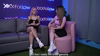 Xxxfollow podcast episode with Emma Fiore features sloppy blowjob hot kisses and big tits display