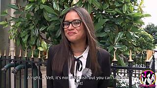 Stunning Alice Axx arrives in Paris with her hairy beaver and big natural tits for intense anal sex