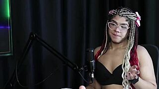 transsexual sofie lollipop had to strip in the game and showed her beautiful tits and pussy in sheer red