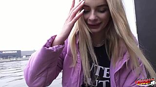 german scout picks up big natural saggy tits nurse naomi for casting interview