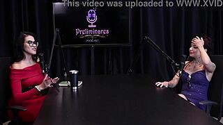 best moments from annie clementine on preliminares podcast with bia hot - part 3 on sheer red