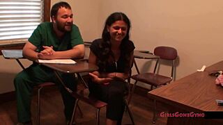 Tampa University Entrance Physical With Petite Yesenia Sparkles In Shower And Skirt Fetish