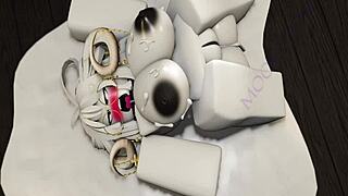 Isn't it wild how this horny big tits babe plays roblox but craves monster cock action?