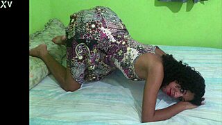 Curly Brazilian Housewife Teases With Shaved Wet Pussy And Small Waist In Fishnets