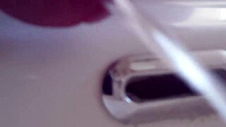 Ever Wondered About Pissing in the Sink with a Closeup View?