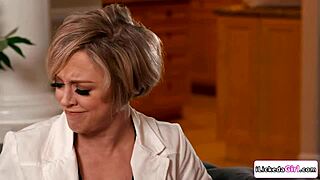 Busty Lesbian Milf Dives Into Pussy Then Fingers Petite Asian Teen