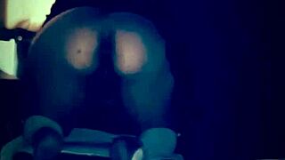 storm shows off her big hairy ass while checking outside curiously