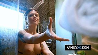 why is this guy fucking two hot shaved babes in threesome?