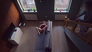 Why did my roommate catch me masturbating and watch as I keep going?