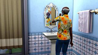 Hey check this indian teen 18+ bursts in naked and decides to suck cock for fun