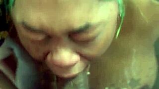 ghetto ass head throat training with sloppy blowjob and spitting on ebony pussy 😏🍆