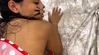 Petite Young Babe In Minnie Mouse Costume Eats Cock With Pussy Fucked By Dildo On Halloween