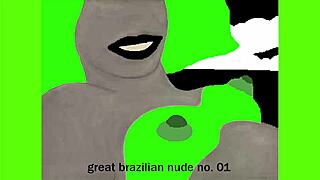 Detailed view of stunning Brazilian nude in classic series number 01.