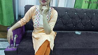 Hindi couple gets romantic as boyfriend sweetly convinces girlfriend for their first intimate time together ❤️ with loving mood and passion!