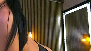 Big Titty Brunette Amy Blair Feels So Aroused In Sexy Lingerie Teasing