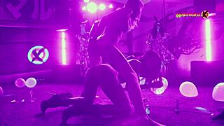 neon party gets wilder... girls fuckin and screamin with pleasure all over the place!