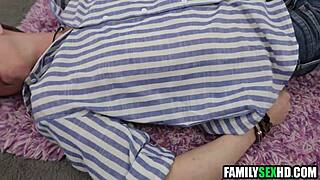 Jealous petite blonde teen pounded by massive cock in taboo romp