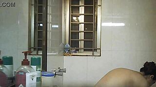 Hidden Shower Spy on Indian BBW with Big Tits