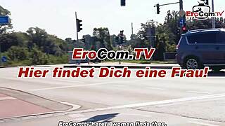 Skinny German teen gets picked up for anal action in POV style without condom on erocom date