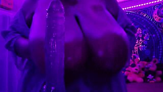 Hey, you ready to worship this chubby bbw with her huge tits and big black cock?