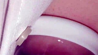 crossdressing guy uses anal machine for intense solo assfucking session