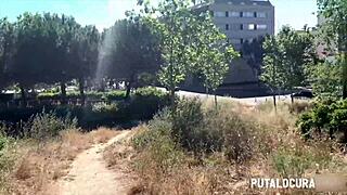 hey maría teen 18+ why are you sucking that small cock on the street in wet pussy riding action?