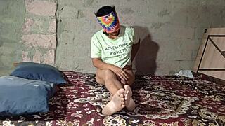 hot indian desi roommates enjoy intense first time sex in the dorm with pantyhose and massage