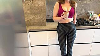 busty russian woman gets pleasured with tight moans in amateur homemade encounter with talk.