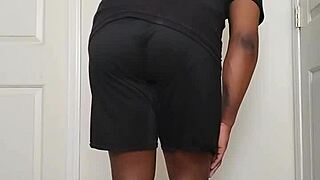 Morning routine involves undressing nude to spread ass cheeks wide open