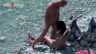 beach voyeur catches tanned slut wife flashing and fucking outdoors