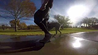 Monster Cock Caught in Public Cave Blowjob with Intense Cumshot