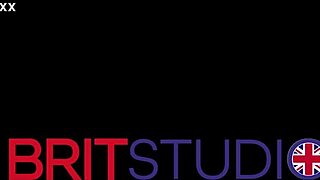 Chubby british girl next door flashes wet pussy in shower voyeur scene