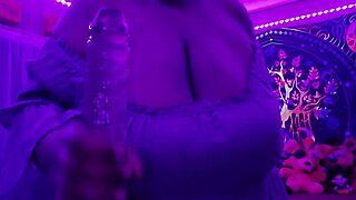 Hey, you ready to worship this chubby bbw with her huge tits and big black cock?