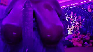 Hey, you ready to worship this chubby bbw with her huge tits and big black cock?