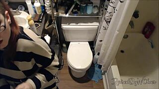detailed scene of smk fetish involving toilet play with intense focus on the fetish elements and surroundings for a full immersive experience