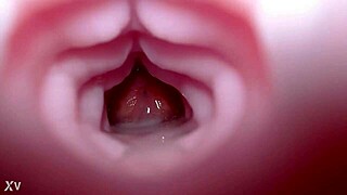 Quickie creampie for Emelie with the bad dragon toy and sound