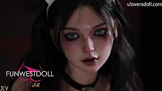 Raw Fuck Session With Halloween Dark Devilish Nurse Sex Doll In Hospital Costume