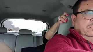 Wife fucked hard by stranger in backseat while husband drives our car
