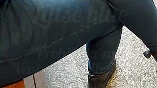 Encountered an unfaithful girl at the shopping center and ended up in an intimate situation with Spanish audio