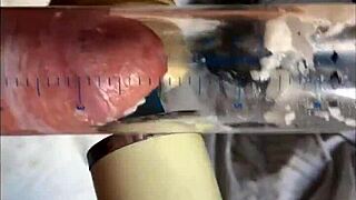 he starts with a vibrator on his soft cock, building up until he cums intensely