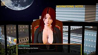 What happens when a redhead amateur with big tits plays erotic games?