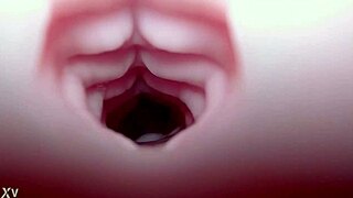 Quickie creampie for Emelie with the bad dragon toy and sound