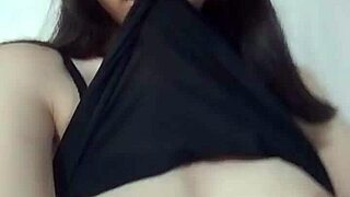 Manekizinha casually shows off her natural big tits in a cute and beautiful young Asian style.