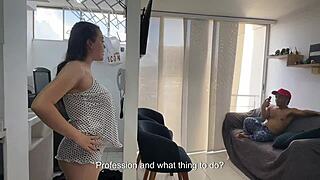 To avoid accusing my naughty friend for not cleaning I ask him to thrust his huge cock into my tight vagina until filling me with all his rich creamy milk