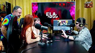 Binho Ted Devours Pink Teen Pussy On Podcast Table Close-Up!