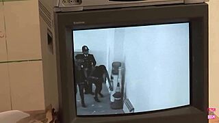 Two Horny Police Officers Punish Naughty Slut With Deep Cowgirl Fucking In Office